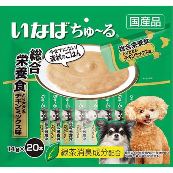 他サイト： 【セット販売】 いなばペットフード ウェット DS-121 ちゅーる20本入総合栄養食 とりささみ チキンミックス味 14g×20本 (×2セット)の商品画像
