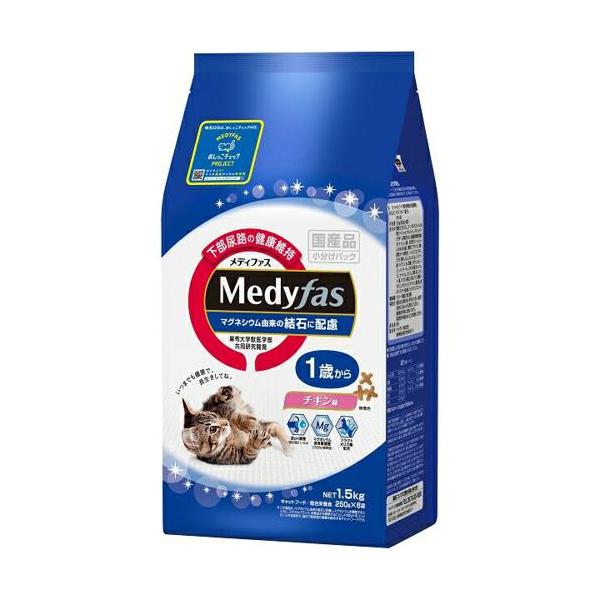 ケース販売】 ペットライン メディファス 1歳からチキン味1.5kg