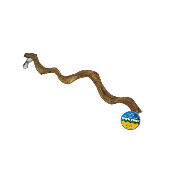 自然のつるでケージ内のディスプレーに熱帯ジャングルの雰囲気をケージの中に。非定型にねじれた自然のつるを利用した、飼育ケージ内設置用とまり木です。固定用フック付き！【材質・素材】天然蔓【原産国または製造地】マレーシア【サイズ】長さ約45cm※...