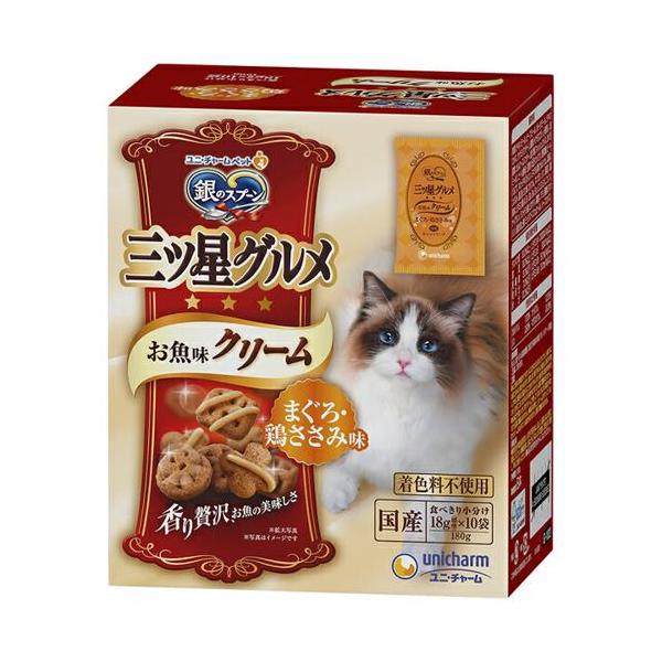 ユニチャーム 銀のスプーン三ツ星グルメお魚味クリーム まぐろ・鶏