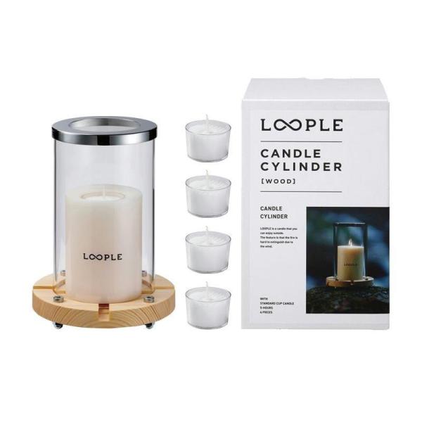 ペガサスキャンドル LOOPLE ループル キャンドルシリンダー ウッド L IV