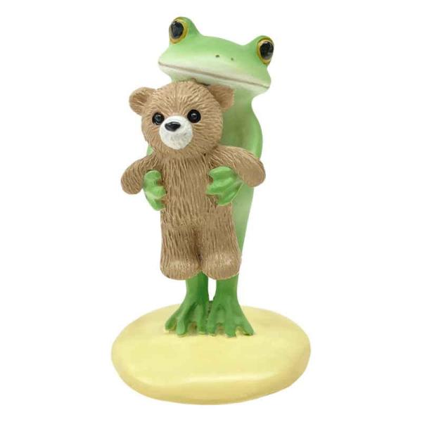 ティーライフ コポー クマを抱っこするカエル カエル 置物
