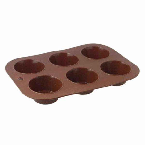 リビング マフィン型 26cm シリコン製 ピンク ブラウン