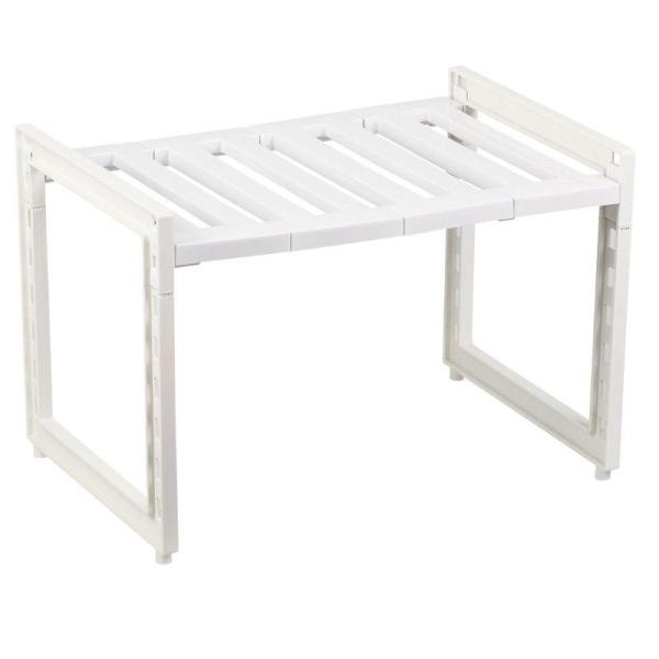 他サイト： パール金属 アレンジフリー 洗面台下スペースラック 伸縮タイプ 360〜530 HB-4813の商品画像