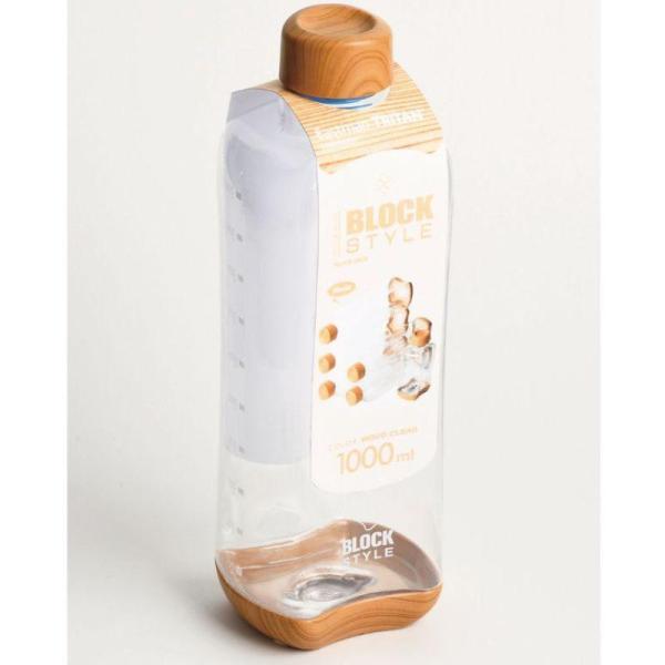 他サイト： パール金属 ブロックスタイル PCアクアボトル 1000 ウッド調×クリアの商品画像