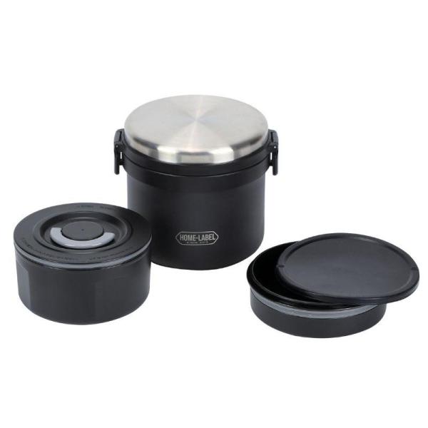 フタも真空二重構造なので保温効果が大幅にUP。食べる前におかずをご飯にのせればご飯がふやけずに、出来立ての感覚。真空二重構造により保冷効果も高く、サラダなど冷たさをキープ。製品サイズ（約）：150×135×125mm製品重量（約）：735g...