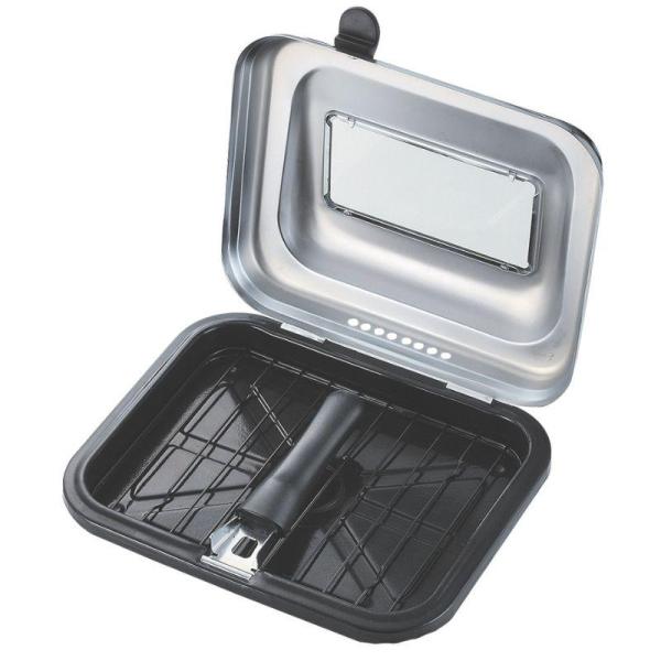 他サイト： パール金属 ホットグリル IH対応 ガラス窓付ロースター HB-6041の商品画像