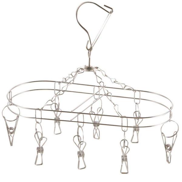 他サイト： パール金属 メタリア ステンレス製 スマートハンガー8ピンチ HB-6172の商品画像