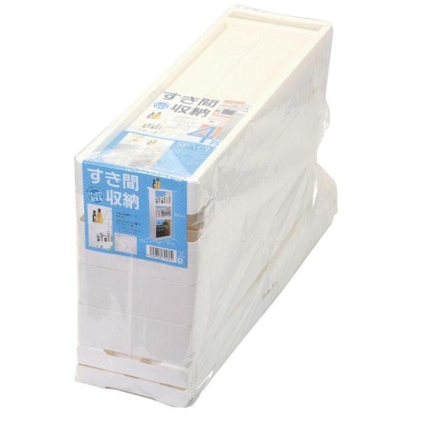 気になるスペースにぴったり収まる、すき間収納製品サイズ（約）：125×430×855mm製品重量（約）：1331g耐熱温度：90℃材質：本体・コロ：ポリプロピレンその他：耐荷重(約）：1段目（最下段）10kg 2段目6kg 3段目4kg 天...