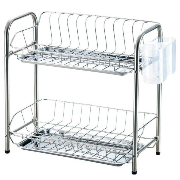 食器、グラス、カップ等がたっぷり収納できますお皿を立てて水切りできます箸やスプーン等の収納に便利な水切りポケット付アジャスター辻なのでガタツキを調整できますトレーがスライド式でお手入れラクラク製品サイズ（約）：水切りポケット含まず405×2...