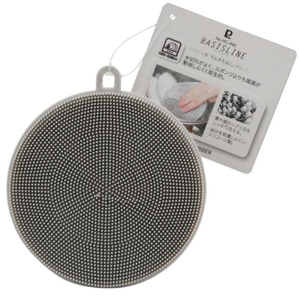 ザルの細かい網目に汚れをしっかりキャッチ水切れがよく、スポンジより雑菌が繁殖しにくく衛生的油分を吸着しにくいシリコーン製突起が網目に入り込む製品サイズ（約）：外径120×高さ15mm製品重量（約）：66g材質：シリコーンゴム原産国：中国