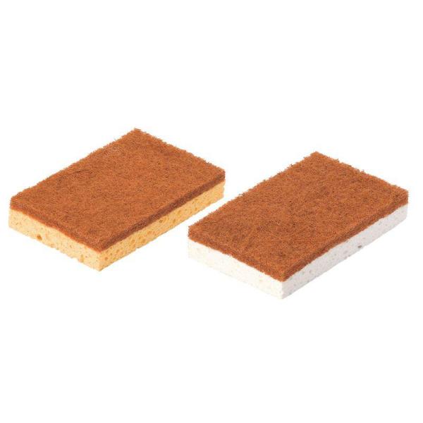●フライパンにキズをつけずに汚れを落とせるスポンジ●直物由来の天然繊維●優れた吸収力＋速乾性