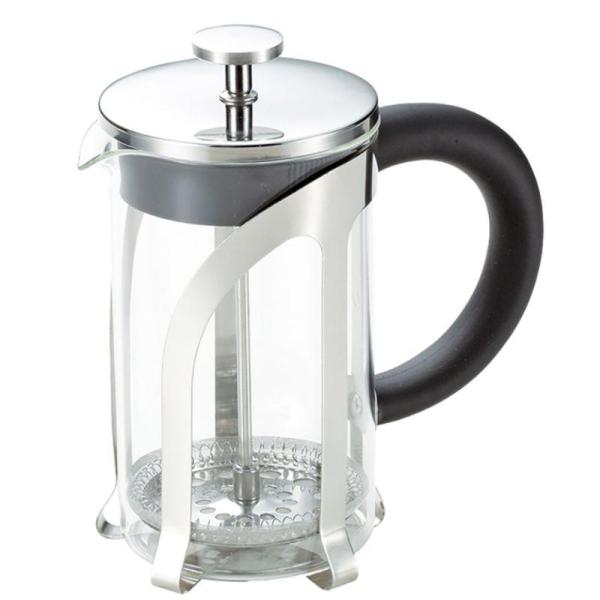 【特長】フレンチプレス式はコーヒーの油分をしっかりと抽出できることが特徴であり、コーヒー本来の美味しさを引き出すことができるコーヒー抽出器具と言われています【仕様】○製品サイズ（約）：152×89×180mm○容量:（約）600ｍｌ○製品重...