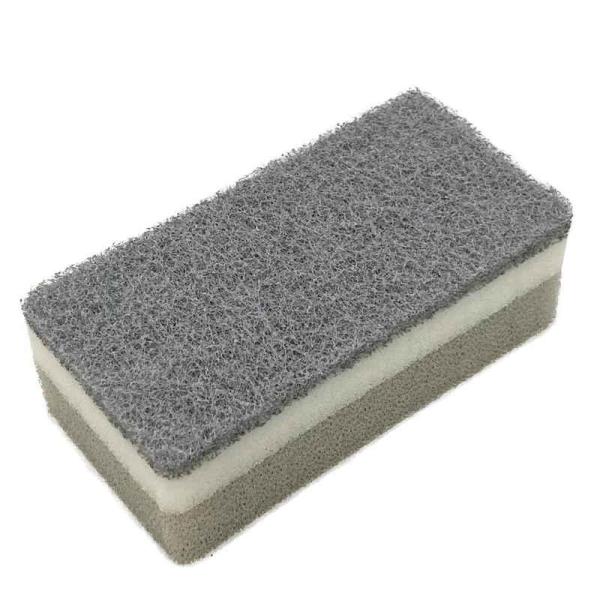 モノプレミアム台所スポンジ、ソフトタイプです。3層構造で泡立ち・水切れのよいスポンジです。研磨剤を含んでいないので、汚れを優しく包んで洗えます。スポンジ部分には抗菌加工があり、衛生面も安心です。安心の日本製です。【仕様】商品サイズ：約横5....