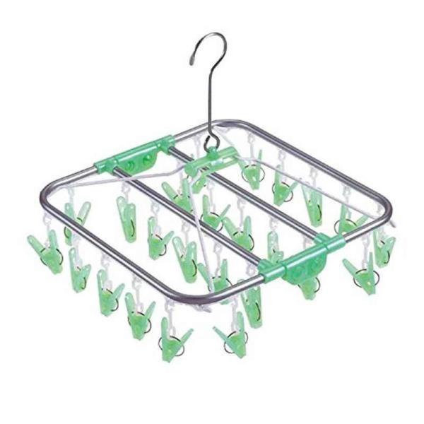 アルミ素材を贅沢に使用した丈夫なランドリーグッズ「アルモアシリーズ」の角ハンガーです。ピンチは24個付いています。ピンチの取替えができ便利です。汚れがつきにくく、サッときれいに拭き取れます。室内でも使いやすいサイズです。スマートな折りたたみ...