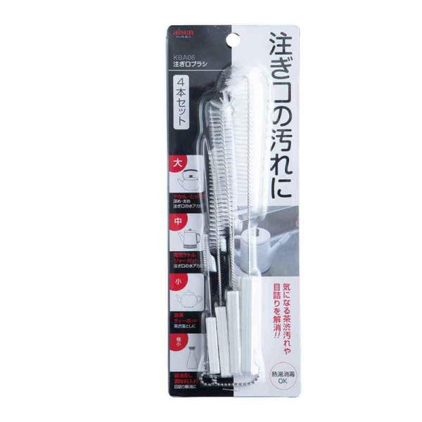 【特長】細かな部分の掃除にピッタリのブラシ4本セットです。大、中、小、極小のサイズ違いの4本です。キッチンだけでなく、お風呂掃除や車内のお手入れなどにも最適です。【仕様】○サイズ：約幅7×奥行3×高さ24.5（cm）○重量：約30g○材質：...