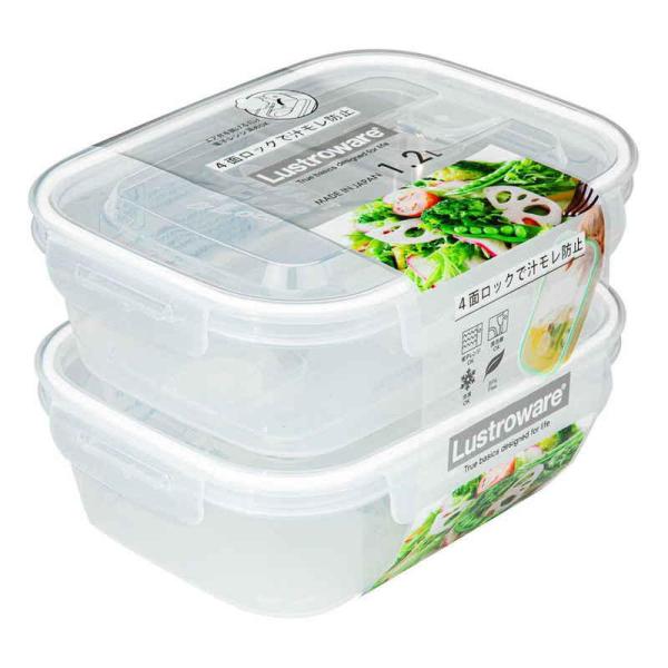 冷蔵・冷凍保存から下ごしらえ、調理までこなす機能的な保存容器1.2L、同色2個セットです。小分けしたお惣菜や漬物、フルーツなどを入れるのに最適なサイズです。縦横4面でロック、パッキン付きで密封性抜群です。エア弁が付いているので、フタをしたま...