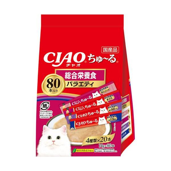 チャオちゅーる各種 いなば CIAO ちゅーる 総合栄養食バラエティ 14g×80P チャオ ちゅ〜る