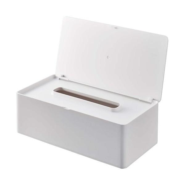小さな子どもやペットのいたずらを防止できる蓋付きティッシュケース。【原産国】中華人民共和国【原材料】本体・蓋・台座：ABS樹脂【使用方法】小さな子どもやペットのいたずらを防止できる蓋付きティッシュケース。高さ約7cmまでの一般的なティッシュ...