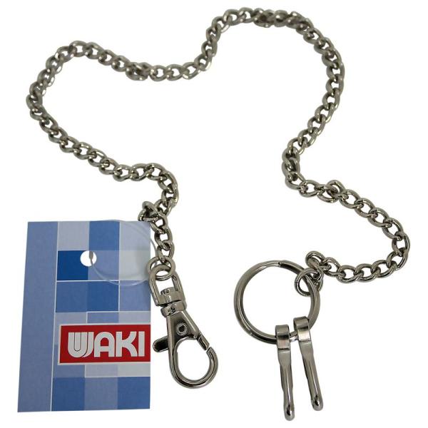 シンプルなデザインのキーホルダー鍵、定期入れなどの落下防止にお使いください。【サイズ】サイズ(mm):400【材質】ニッケル