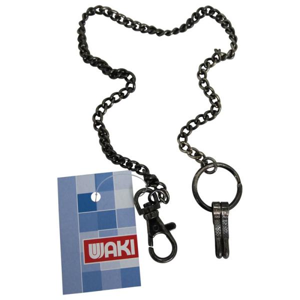 シンプルなデザインのキーホルダー鍵、定期入れなどの落下防止にお使いください。【サイズ】サイズ(mm):400【材質】ブラックニッケル