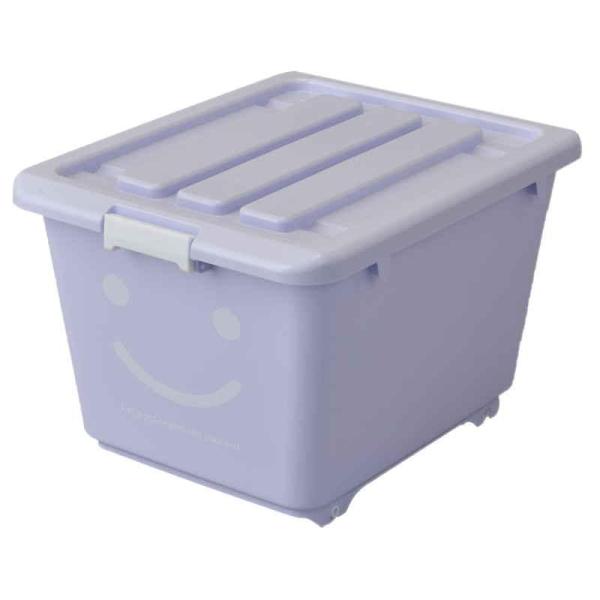 和泉化成 収納ボックス ふた付き ハッピーケース ショート 子ども 幅39×奥行50×高さ32cm パープル