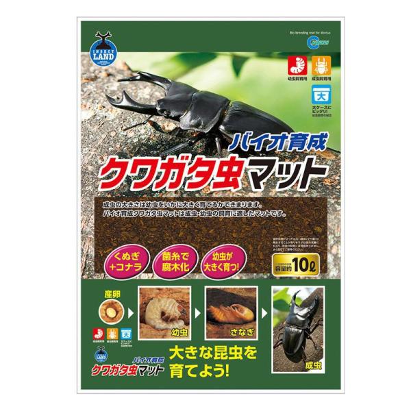 クヌギ・ならの朽木に栄養剤を配合したマット成虫・幼虫に適したマットです。"