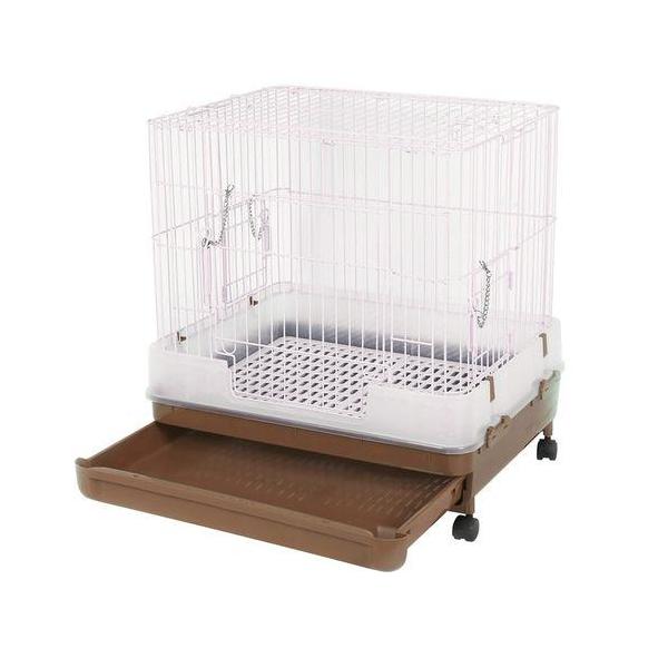 うさぎが立ち上がってもゆったりハイルーフ。おそうじラクラク引き出しトレイのうさぎ用ケージです。【原産国】中華人民共和国【原材料】スチール・PP・ABS