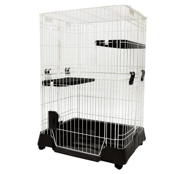 工具不要で広げるだけのワンタッチ組み立てケージカンタン組み立て！ひろげて積み上げるだけのケージ。お掃除カンタン！深型トレーで砂の飛び散り防止。〇猫用〇サイズ：幅755×奥行615×高さ270mm〇原材料：スチール・ABS・PP・ポリエステル...