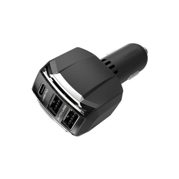 ●車のDCソケットを3ポートのUSB電源に変換。●3ポート合計最大出力44W。●USB PD(Power Delivery)規格対応USB Type-Cポート：最大20W出力自動切替 12V 1.67A/9V 2.22A/5V 3A※PD充...