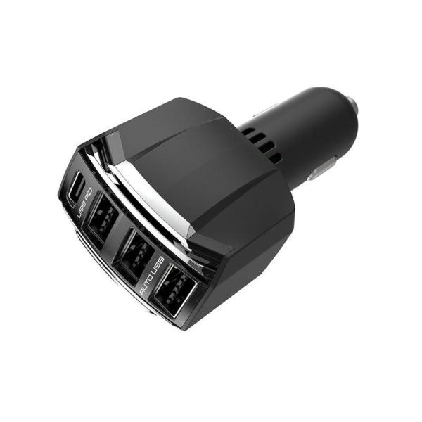 ●車のDCソケットを4ポートのUSB電源に変換。●4ポート合計最大出力49W。●USB PD(Power Delivery)規格対応USB Type-Cポート：最大20W出力自動切替 12V 1.67A/9V 2.22A/5V 3A※PD充...