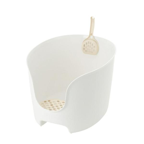 他サイト： リッチェル 猫 トイレ ラプレ 壁高ネコトイレ ホワイトの商品画像