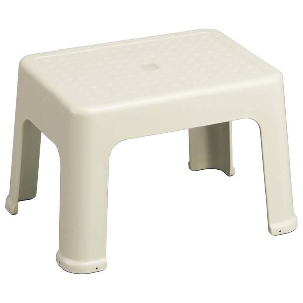 一体構造なので軽くて強い 天板スペースが広く、ぐらつき無し、乗って安心 足底にスリップ防止、キズ防止ゴム付き【サイズ】高さ(cm):22 天板サイズ(mm):280×200【材質】ポリプロピレン樹脂【仕様・タイプ】耐荷重(kg):100 置...