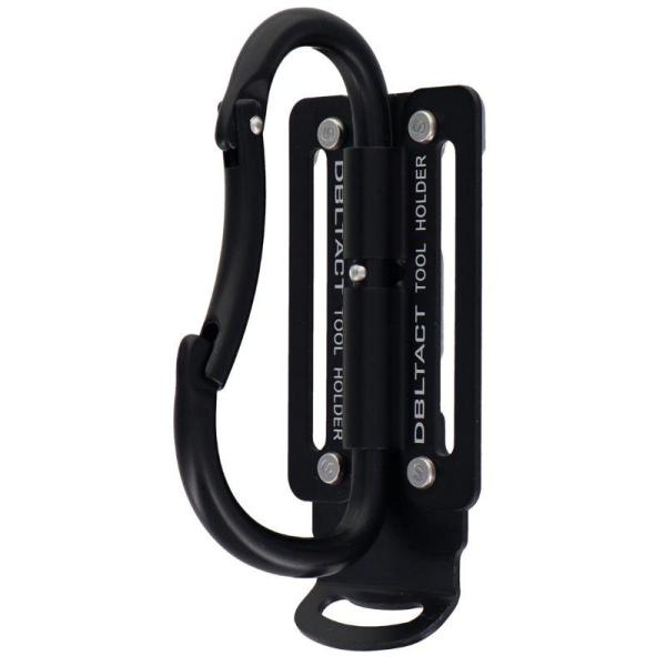 DBLTACT 可動式カラビナ工具差 軽量アルミ 艶消しブラック