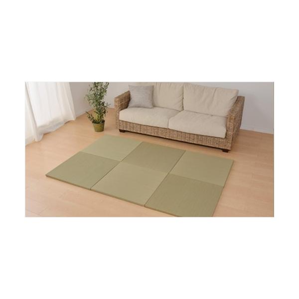 6色展開のカラフル置き畳【仕様】○サイズ：約65×65×2.5cm○厚み：約25mm○カラ−：ナチュラル○組成：表面：い草100％中材：ポリエチレン・ポリスチレン裏面：不織布（滑りにくい加工付、裏面5カ所）○機能：抗カビ・消臭○洗濯：不可○...