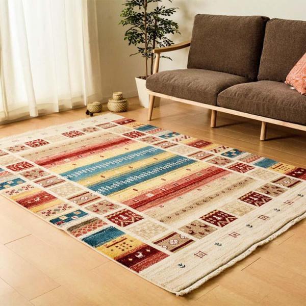 ウィルトンラグ 160×225 ヴィフ トルコ製 折り畳める 240621001