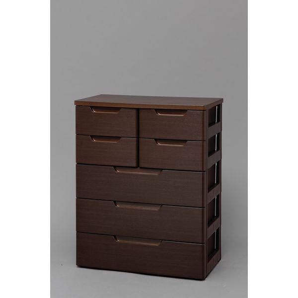 ●製品特徴：組み立ての要らない、小引出し4個タイプのチェストです。小さい引出しには小物、大きい引出しには衣類など 1つのチェストで様々なものを収納できます。金属スライドレールを採用しているので、引出しの開閉がラクラクです。●耐荷重（約）：全...