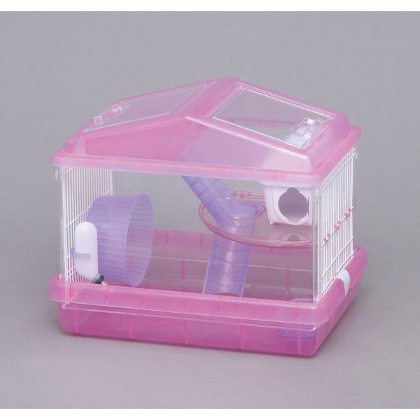 ●製品特徴：透明パネルと大きなクリア窓でハムスターの様子が観察しやすい楽しい6点セットです。側面ワイヤーで通気性抜群です。広々とした2階建てでロフト空間が付いています。●６点セット内容：ハウス、ハシゴ、給水ボトル、まわし車、食器●材質：屋根...