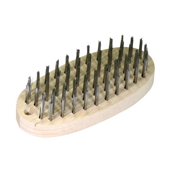 鉄部のサビ落とし、ペンキはがし等に。ステンレスブラシ。幅が広いため広い面積の作業に最適！ブラシ部長さ：20mm材質：ステンレス