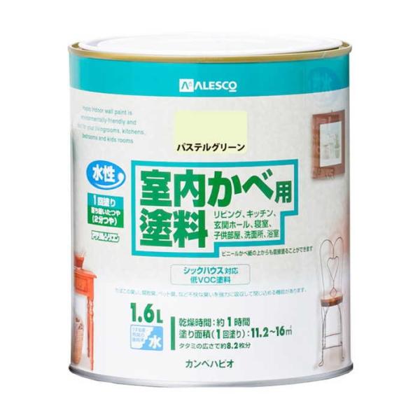 他サイト： カンペハピオ 室内かべ用塗料 Pグリーン 1．6Lの商品画像