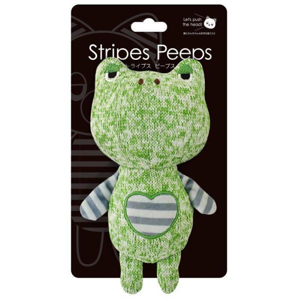 商品コード:4973640700493商品名:ストライプスピープスカエルストライプ柄のかわいいぬいぐるみ。商品説明:ストライプ柄のかわいいぬいぐるみです。お腹に笛入りで噛むと音が鳴ります。原材料:ポリエステル、EVA大分類:犬小分類:玩具・...
