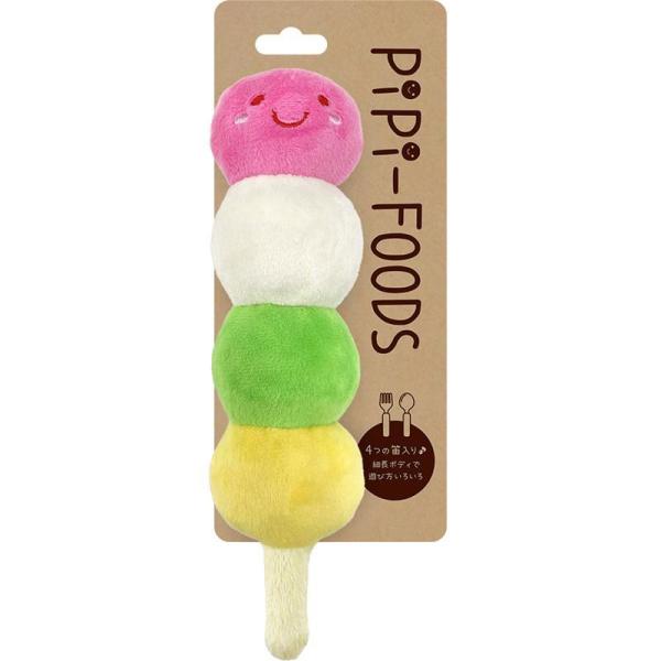 商品コード:4973640701001商品名:PIPI‐FOODSオダンゴ4つの笛入り！細長ボディで遊び方いろいろ！商品説明:かわいいフードのぬいぐるみです。体の丸い部分には全て笛が入っていて、音がなります。原材料:ポリエステル、EVA大分...
