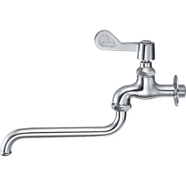 三栄水栓 A1310-13ワンタッチレバーで操作が楽二条ねじ仕様なのでハンドル開閉角度が少なく利用できます。JIS品厨房用二条ネジ仕様レバー　PR23F吐水口　PA10J-60X-16内地寒冷地共用型取付ネジ：PJ1/2＜製品寸法＞幅　：1...