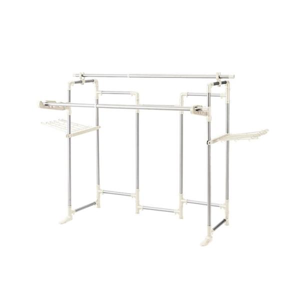 パネル式だからスペース・用途に合わせて型を変えれます。前倒れ防止脚仕様。収納時は折りたためるのでコンパクトに収納できます。支柱はサビに強いステンレス巻きスチールパイプ。組み立て時工具不要。【仕様】〇サイズ：W 195×D 75×H 127c...