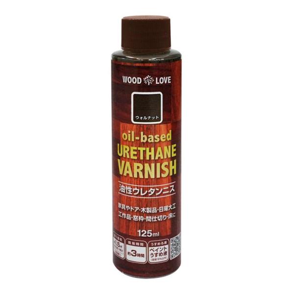 【特長】耐候性がよく、変色が少ないニスです。着色とニス塗りが同時にでき、木目を生かした美しいつやに仕上がります。【用途】家具やドア・木製品・日曜大工・工作品に。屋内で使用する木製家具や工作品に。窓枠・間仕切り・ひさしのある屋外木部。床にもご...