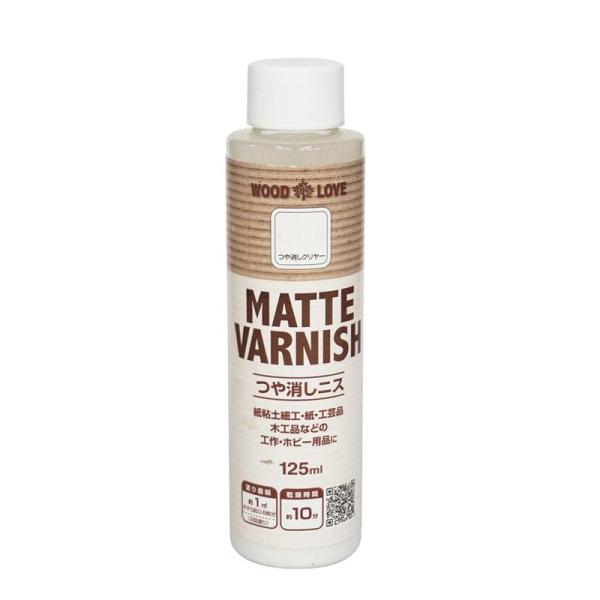 【特長】乾きが速く、つや消しの仕上がりが得られます。無色透明の丈夫な皮膜を作ります。水彩絵の具の上に塗っても色がにじみません。【用途】紙粘土細工・紙・工芸品・木工品などの工作・ホビー用品に。【塗り面積】約1 ｍ2(2回塗り)/タタミ約0.6...