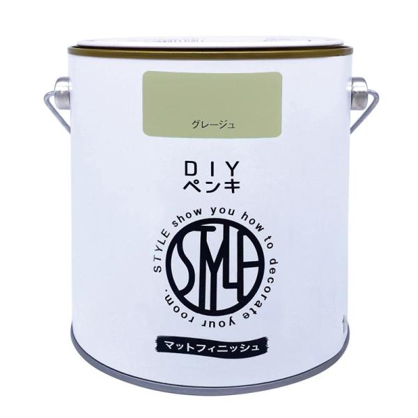 他サイト： ニッペ(Nippe) ペンキ 塗料 水性 DIYペンキ マットフィニッシュ グレージュ 1kg ニッペホームプロダクツの商品画像