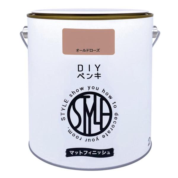 他サイト： ニッペ(Nippe) ペンキ 塗料 水性 DIYペンキ マットフィニッシュ オールドローズ 2kg ニッペホームプロダクツの商品画像