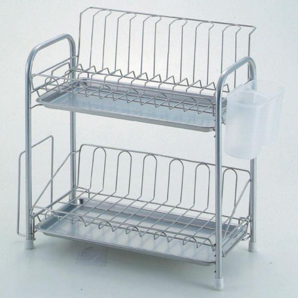 他サイト： パール金属 シンプル・ウェア スリム 2段式水切りバスケット HW-7302の商品画像