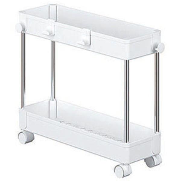 ●組立て簡単。リビング・キッチン・トイレ・バスルーム等、使い場所を選ばない多段カート です●トレー底のプラス型デザイン穴で、通気性も抜群●トレーにはパーツを差し込む溝付き。差し込みパーツは、フック付とフック無しが付属しているのでお好みで選択...